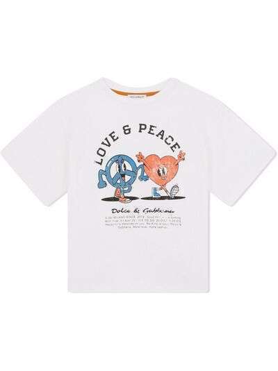 Dolce & Gabbana Kids футболка Love & Peace