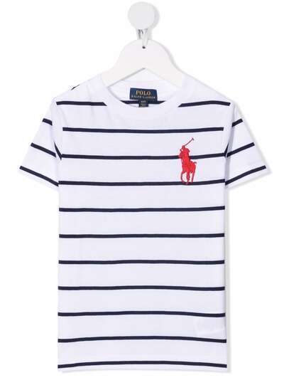 Ralph Lauren Kids футболка в полоску с логотипом Big Pony
