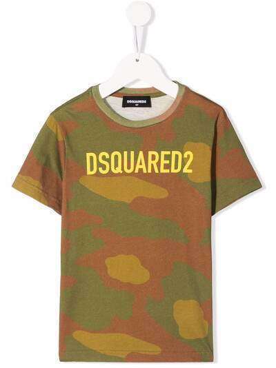 Dsquared2 Kids футболка с камуфляжным принтом и логотипом