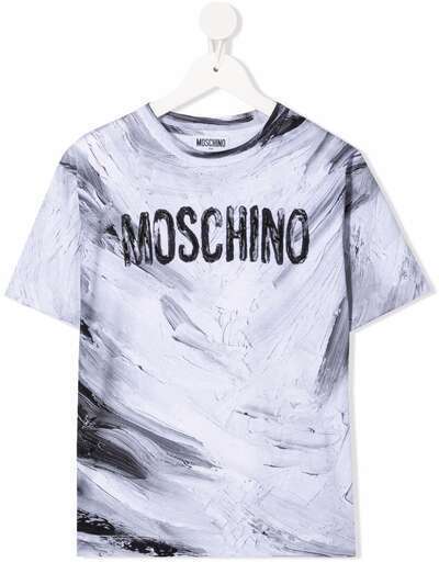 Moschino Kids футболка с абстрактным принтом