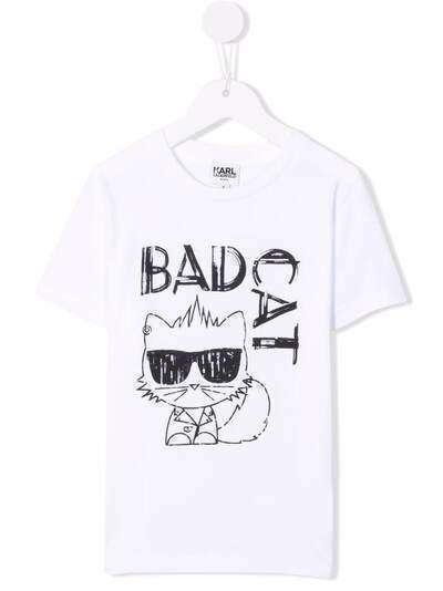Karl Lagerfeld Kids топ Bad Cat с длинными рукавами