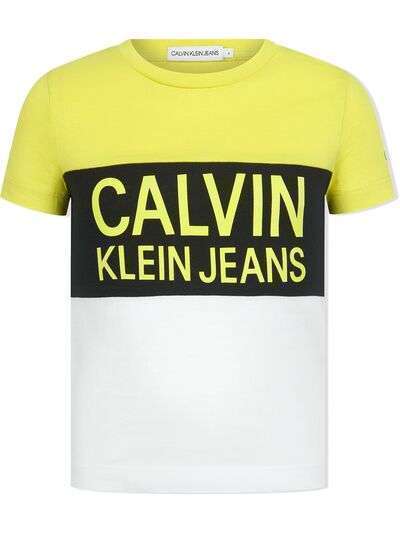 Calvin Klein Kids футболка в стиле колор-блок