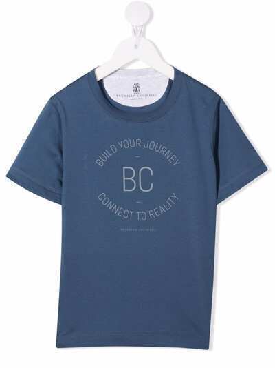 Brunello Cucinelli Kids футболка с логотипом