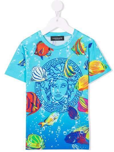 Versace Kids футболка с принтом Medusa