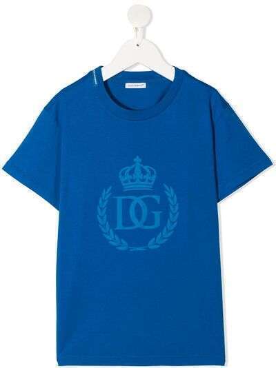Dolce & Gabbana Kids футболка с принтом DG Crown