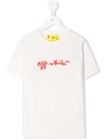 Off-White Kids футболка с тисненым логотипом