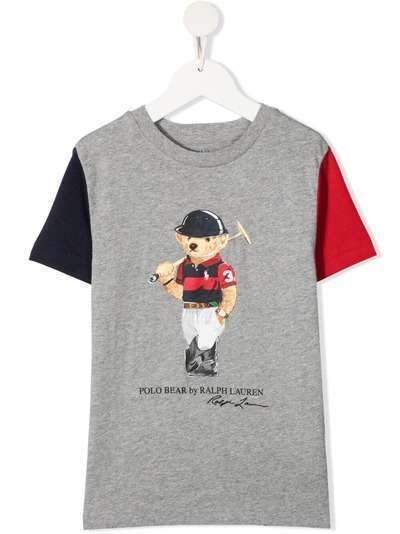 Ralph Lauren Kids футболка Polo Bear в стиле колор-блок с логотипом