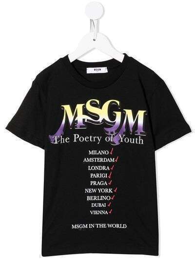 MSGM Kids футболка с графичным принтом