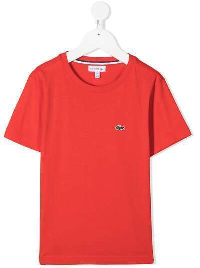 Lacoste Kids футболка с вышитым логотипом