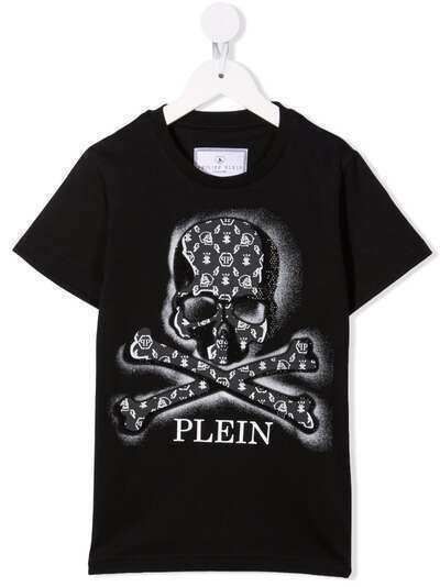 Philipp Plein Junior футболка с принтом Skull