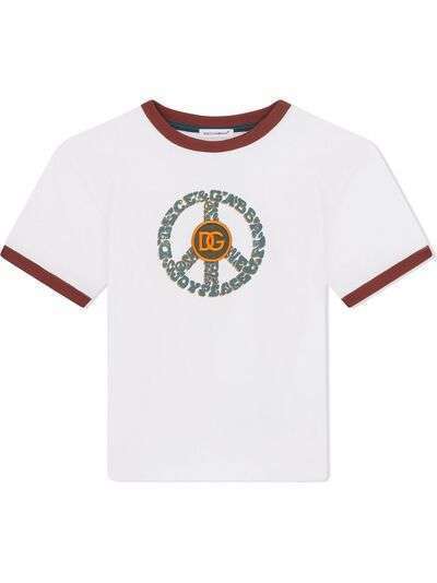 Dolce & Gabbana Kids футболка с логотипом и надписью
