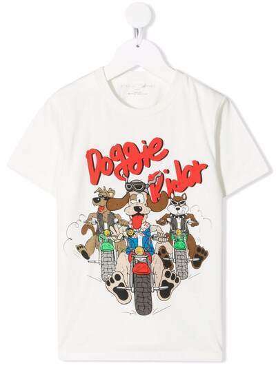 Stella McCartney Kids футболка с принтом Doggie Riders