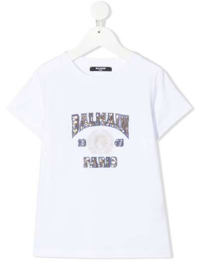 Balmain Kids футболка с пайетками