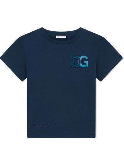 Dolce & Gabbana Kids футболка с тисненым логотипом