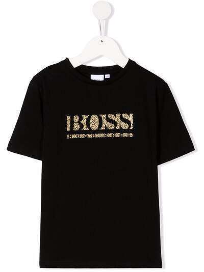 BOSS Kidswear футболка с логотипом Pixel