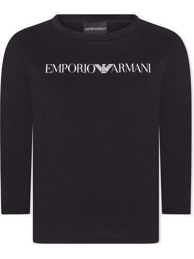 Emporio Armani Kids футболка с длинными рукавами и логотипом