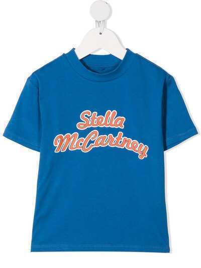 Stella McCartney Kids футболка оверсайз с логотипом