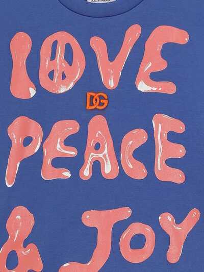 Dolce & Gabbana Kids футболка Love Peace & Joy с логотипом