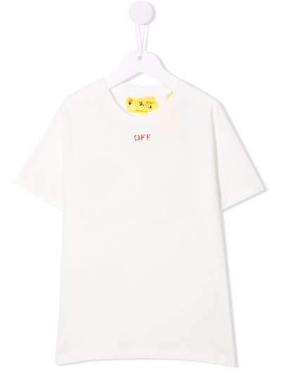 Off-White Kids футболка Stamp с логотипом