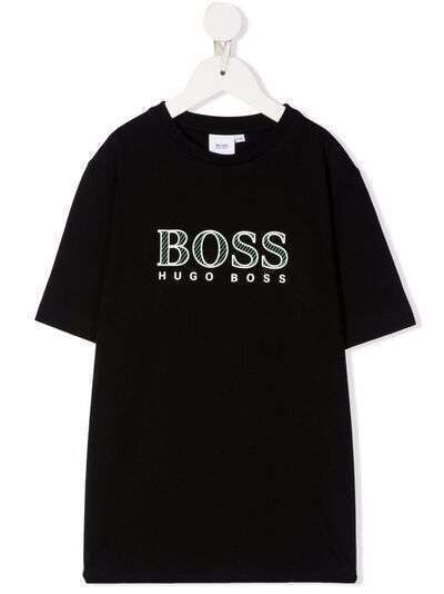 BOSS Kidswear толстовка с круглым вырезом и логотипом