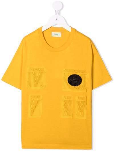 Fendi Kids футболка с круглым вырезом и карманом