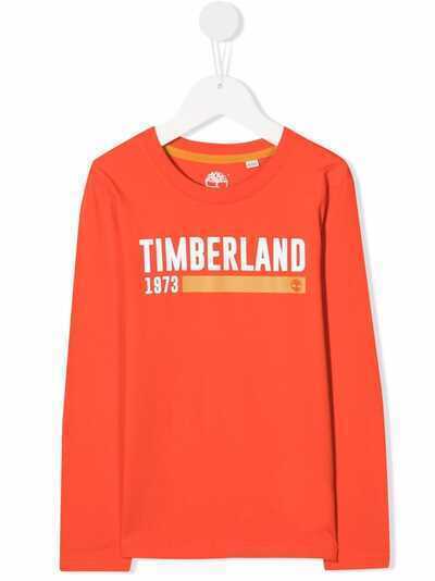 Timberland Kids футболка с длинными рукавами и логотипом