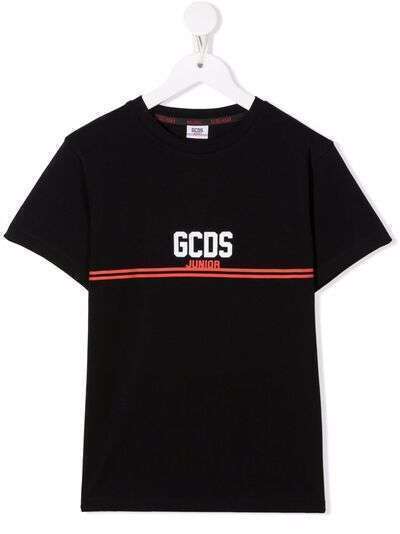 Gcds Kids logo-stripe print T-shirt