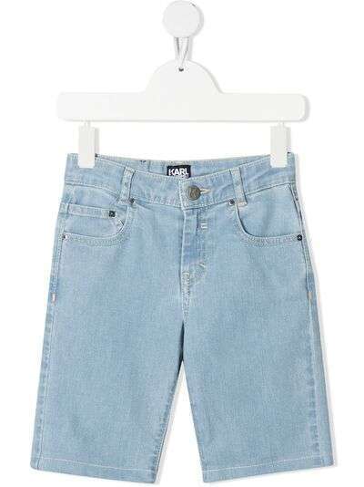 Karl Lagerfeld Kids джинсовые шорты с вышитым логотипом