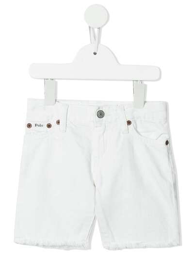 Ralph Lauren Kids джинсовые шорты с необработанными краями