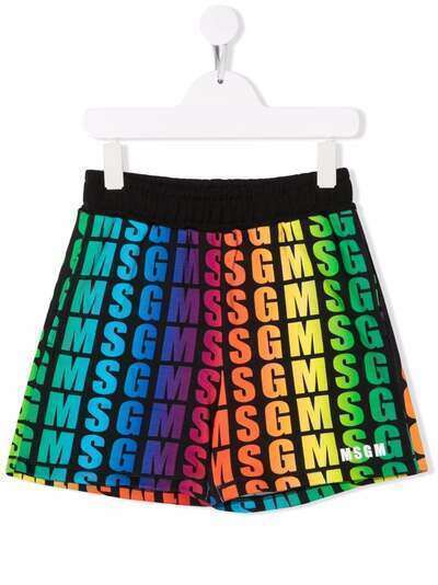 MSGM Kids шорты с монограммой