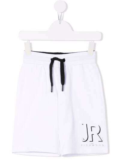 John Richmond Junior logo-print drawstring shorts