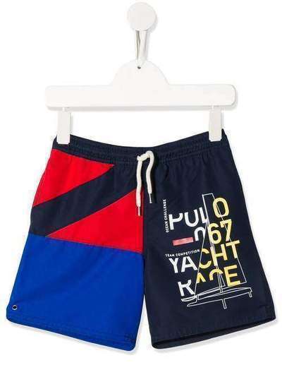 Ralph Lauren Kids плавки-шорты в стиле колор-блок 785599001
