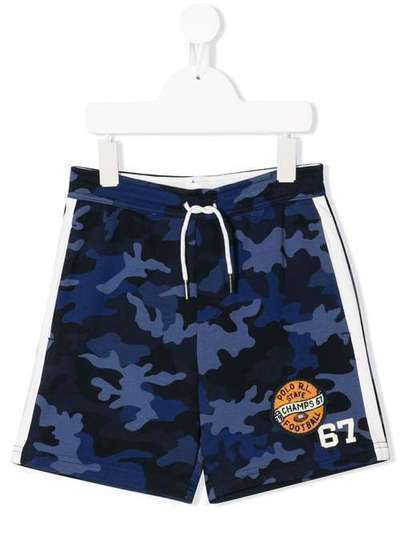 Ralph Lauren Kids спортивные шорты с камуфляжным принтом 322789632