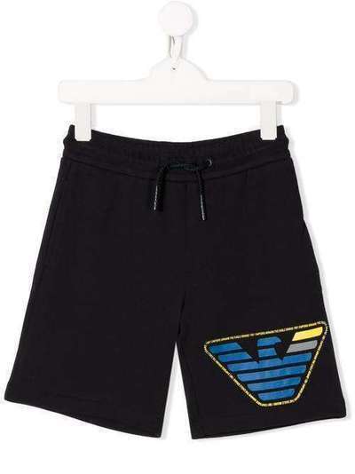 Emporio Armani Kids шорты с поясом на шнурке и логотипом 3H4SJXZJBAZ