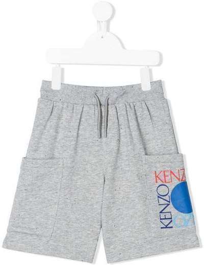 Kenzo Kids шорты с накладными карманами и логотипом KQ25558