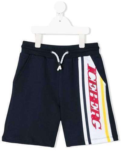Iceberg Kids спортивные шорты с логотипом и контрастными полосками BFICE2101J