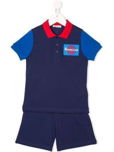 Moncler Kids шорты и рубашка-поло с логотипом F19548M716208496W