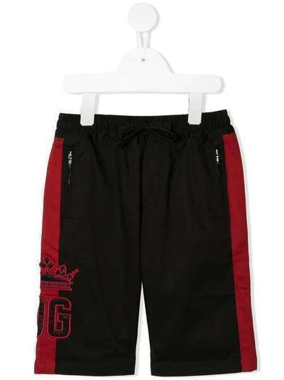 Dolce & Gabbana Kids шорты с вышивкой King L42Q45G7SRY