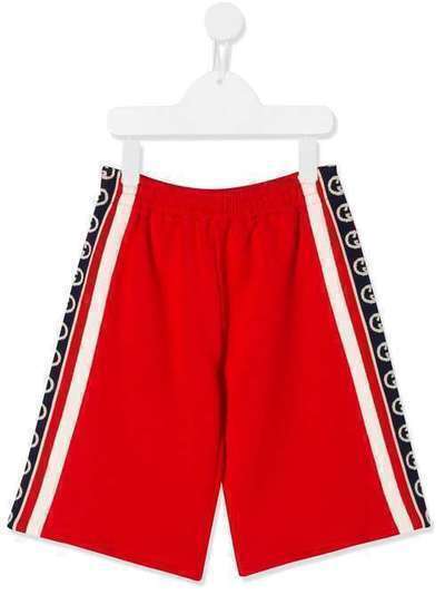 Gucci Kids спортивные шорты с логотипами на лампасах 591499XJB4G