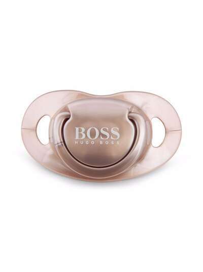 BOSS Kidswear пустышка с логотипом и эффектом металлик