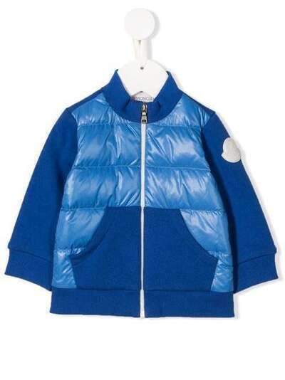 Moncler Kids стеганая куртка с контрастными вставками 8417705809D2