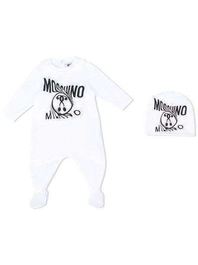 Moschino Kids боди с длинными рукавами и логотипом MUY02VLDA00