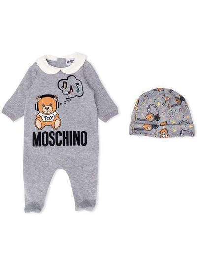 Moschino Kids комбинезон для новорожденного Teddy Bear MUY028LDA17