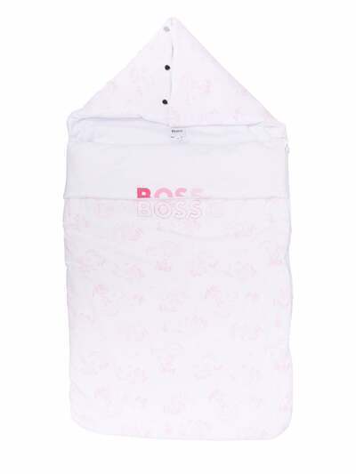 BOSS Kidswear спальный конверт с принтом