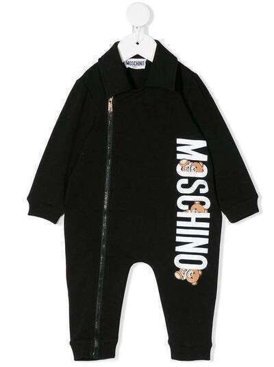 Moschino Kids ромпер на молнии с логотипом MMT01ALDA00