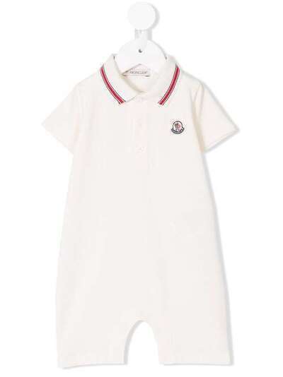 Moncler Kids песочник с воротником-поло 85049058496F034