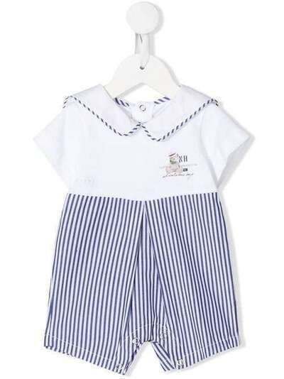 Lapin House short sleeve striped sailor romper 201E5260