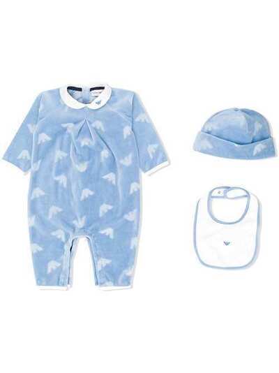 Emporio Armani Kids флисовый комплект с ромпером 6GHV064JHJZ