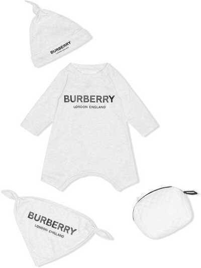Burberry Kids комплект из трех изделий с логотипом 8016755