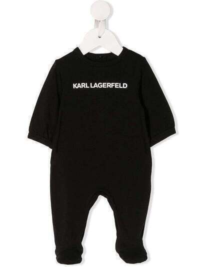 Karl Lagerfeld Kids комбинезон для новорожденного с логотипом Z9703009B